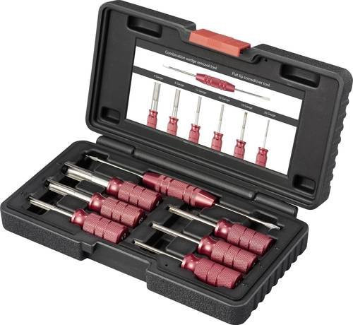 TOOLCRAFT Entriegelungs-Werkzeug-Set für Deutsch-Terminals in Rot, passend für 4, 8, 12, 14, 16 und 20 Gauge - Bild 1