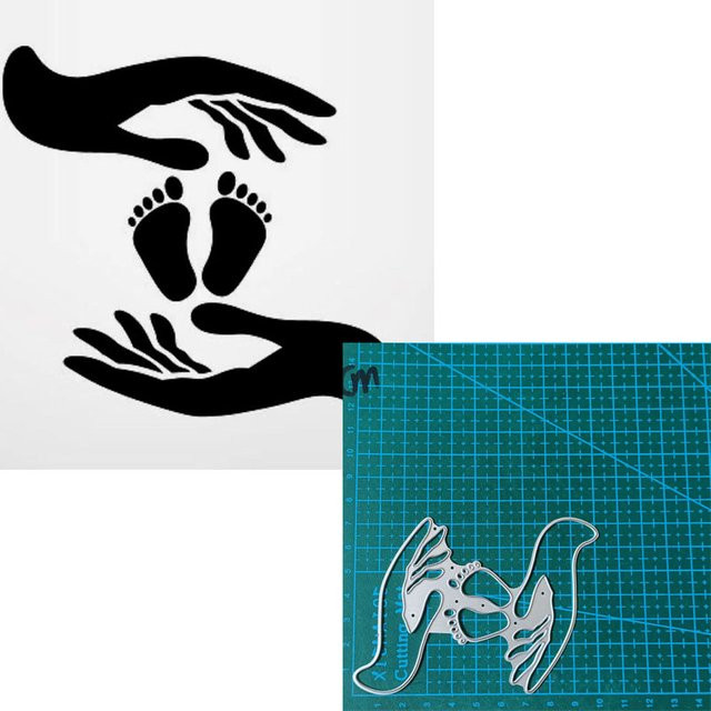 Metall Stanzform Hand und Fuß für Scrapbooking und Papier Bastelarbeiten - Bild 1