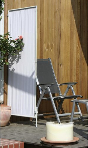 Floracord Paravent Sicht- und Windschutz aus Polyester und Aluminium in Silbergrau, B: 70 cm, H: 170 cm - Bild 3