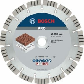 Bosch Diamanttrennscheibe Best for Abrasive für Beton in Silber, Durchmesser: 230 mm, Bohrung: 22,23 mm, Dicke: 2,4 mm, Nutenbreite: 15 mm - Bild 1