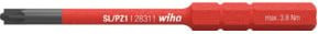 Wiha SoftFinish Electric SlimBit Wechselklinge Schlitz und Pozidriv PZ1 in Rot, Länge: 75 mm, Breite: 6,0 mm - Bild 1