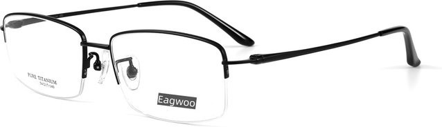 Eagwoo Korrektionsbrille, Halbrand, Titan, rechteckig, blau, silber - Bild 1