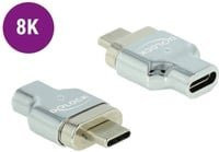 Delock Magnetischer USB-C zu USB-C Adapter mit Thunderbolt 3 Unterstützung und 8K Auflösung, Silber (66433) - Bild 1