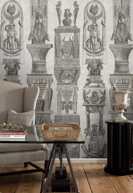 MINDTHEGAP Wandtapete Egyptian Columns Mural in Grau, Non-Woven, Breite: 300 cm, Höhe: 300 cm - Bild 2