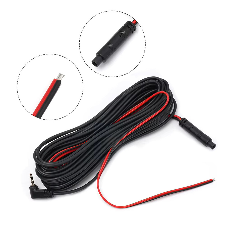 Auto Dash Cam Verlängerungskabel für Rückfahrkamera, 10 m 5Pin AV Kabel mit 2,5mm Anschluss, Schwarz - Bild 3