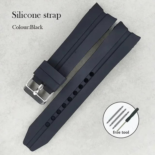 HQstrap Uhrenarmband Silikon, Schwarz, Unisex - Bild 1