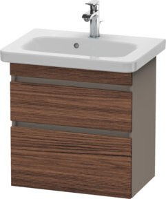 Duravit Waschtischunterschrank DuraStyle in Dunkelbraun, wandhängend, mit 2 Schubladen, B: 58 cm, T: 36,8 cm, H: 61 cm - Bild 1
