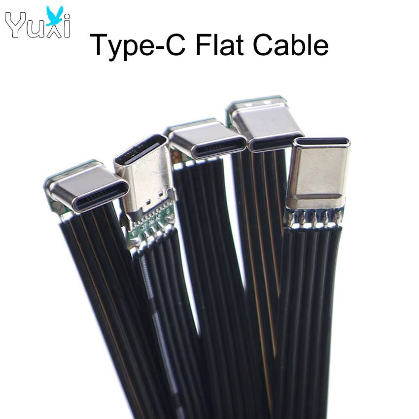YuXi USB-C-Kabel, 20 W, 480 Mbit/s, flexibles Typ-C-Ladekabel für Handy, Tablet und Kopfhörer, Schwarz, Länge: 50 cm - Bild 2