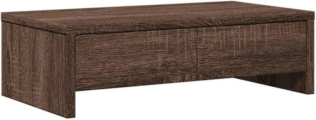 vidaXL Monitorständer mit Schubladen in Eiche Braun, B/T/H: 50 x 27 x 15 cm - Bild 1