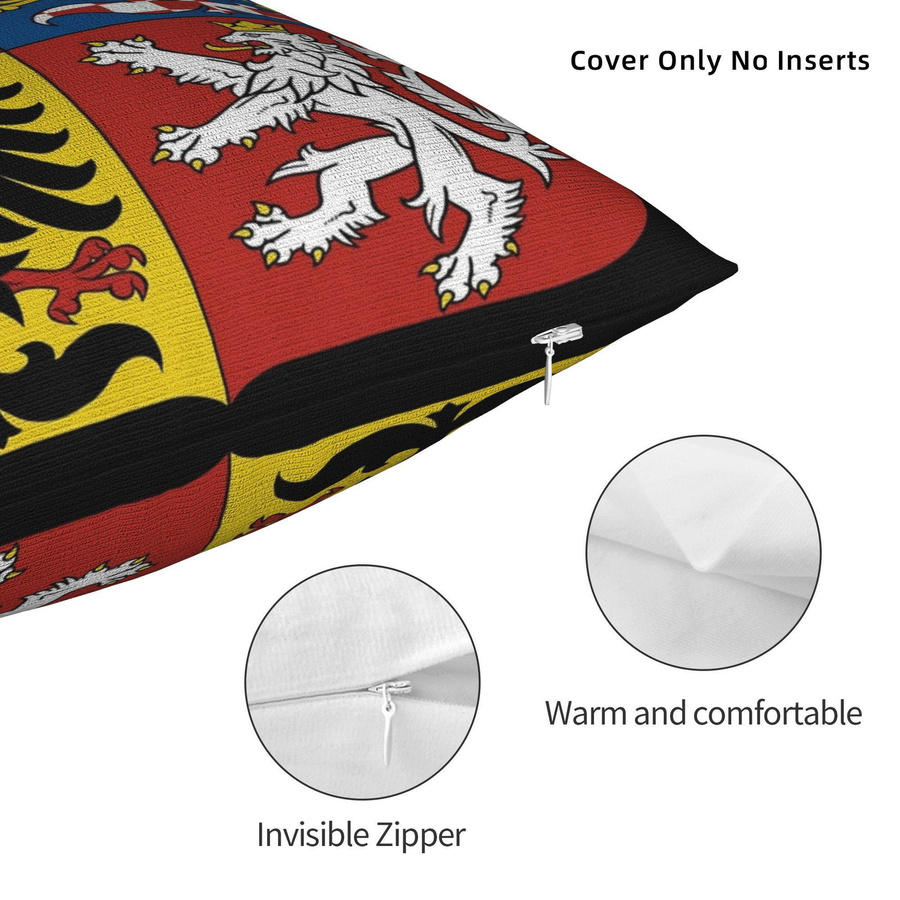 Dekorative Kissenbezüge mit Wappen der Tschechischen Republik in Multicolor, Breite: 18 cm x Höhe: 18 cm - Bild 1