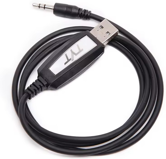 TYT USB-Programmierkabel mit 3,5 mm Klinke und CD-Software für Mobilfunkgeräte TYT TH-9000 und TH-9000D in Schwarz - Bild 1
