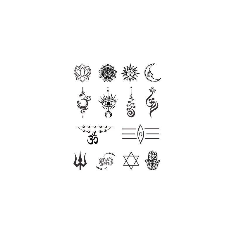 JKCODE TATTOO Sanskrit-Kraftsymbol-Tattoo, Unisex - Bild 4