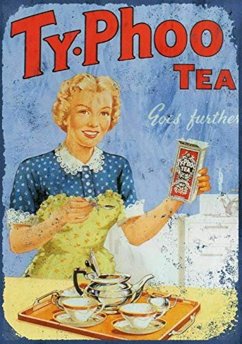 Typhoo Tea Metallschild Deko in Mehrfarben, Rechteckig - Bild 1