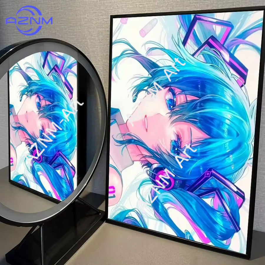 KAYOU Anime Wandposter Hatsune Miku Selbstklebender Wasserfester Papieraufkleber in Mehrfarbig - Bild 2