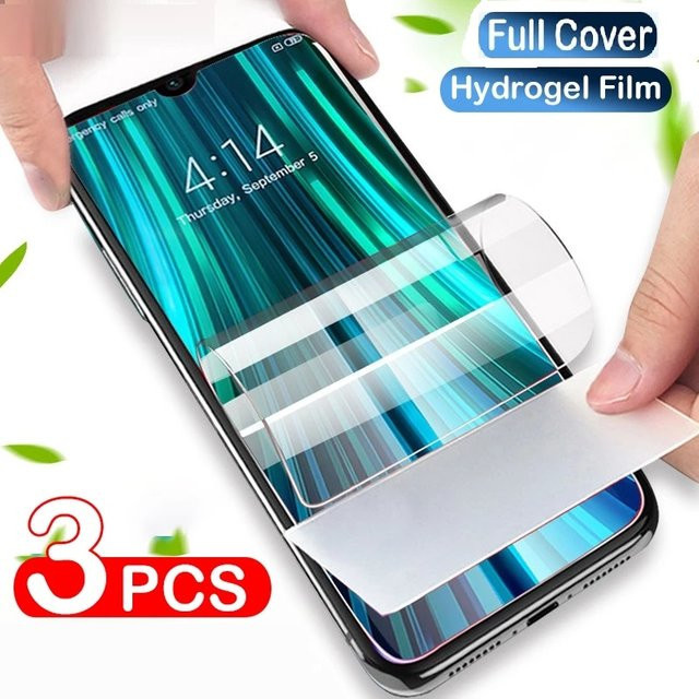 3er-Set Hydrogel-Schutzfolien für Xiaomi Poco M3 M4 X3 Pro NFC F3 GT F1 F2 Pro, transparent, Vollabdeckung - Bild 1