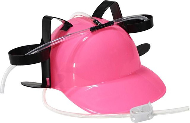 Dream Wedding Bier-Soda-Guzzler-Helm, trinkender Partyhut, schwarz, blau, rot, gelb, rosa - Bild 1