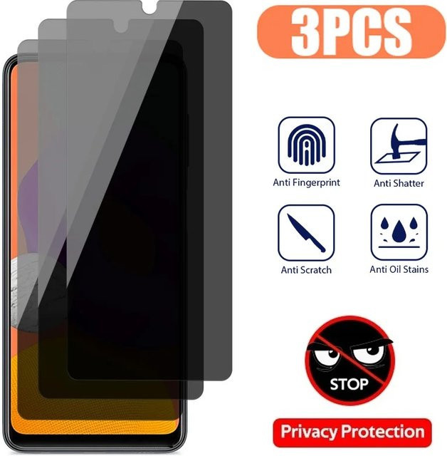 3er-Set Privatsphäre Glas Displayschutz Anti-Spy Screen Protector für Honor X5 Plus X6 X6A X8 70 Lite Nova Y61 Spielen 40S 40 4C 5G in Transparent - Bild 1