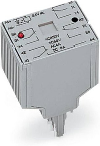 WAGO 286-375 Steckrelais 24 V/DC 4A 4 Wechsler in Grau - Bild 1
