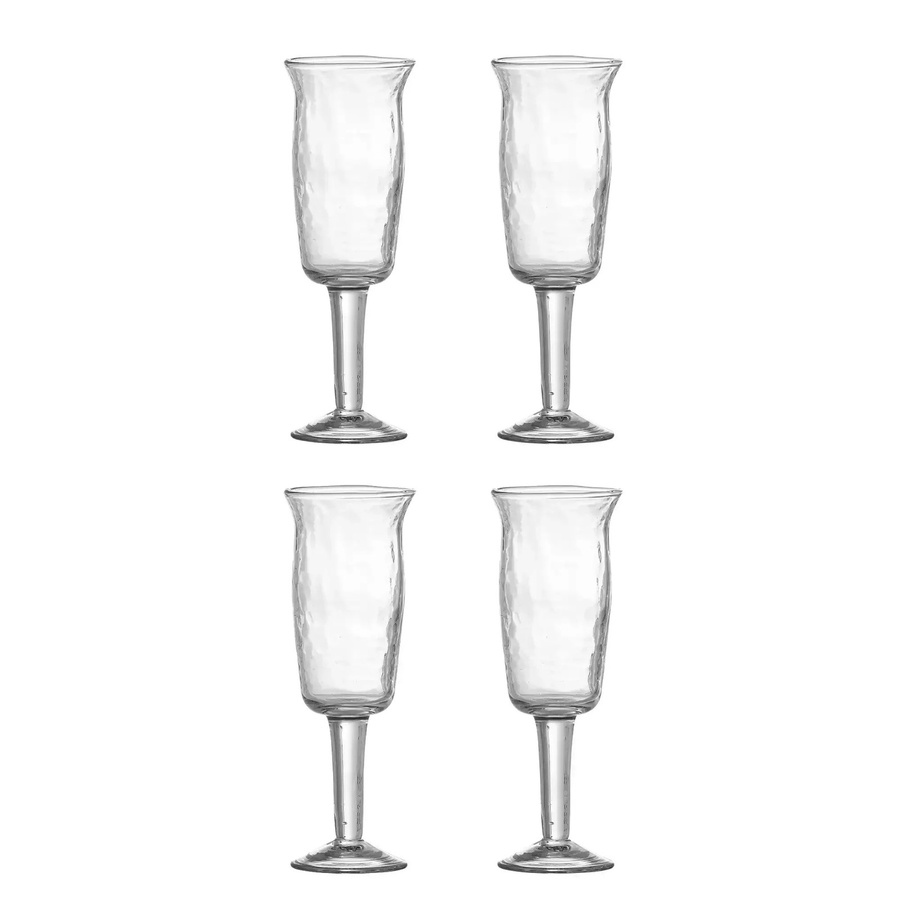 Bloomingville Weinglas Asha aus recyceltem Glas, klar, 4 Stück - Bild 1