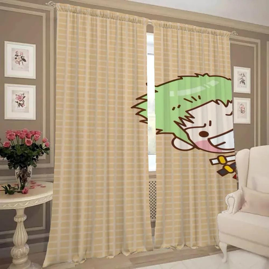 2er-Set halbtransparente Verdunkelungsvorhänge für Wohnzimmer und Schlafzimmer im modernen Stil, Breite: 50 cm, Höhe: 70 cm - Bild 2