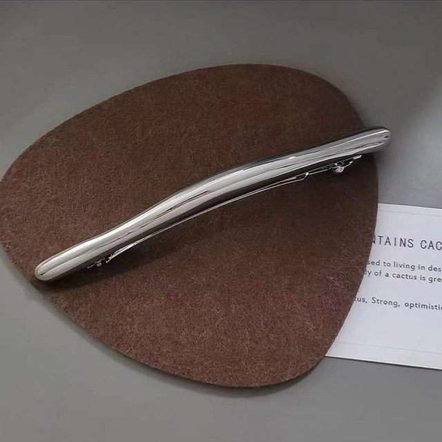 Haarspange Damen, Goldene Streifen, Metall, Unregelmäßige Form - Bild 1