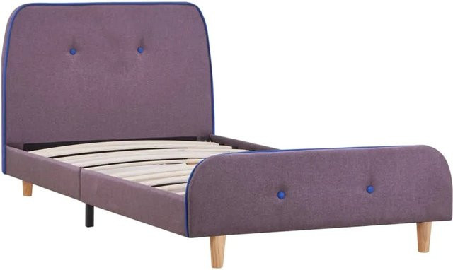 vidaXL Bettgestell aus Stoff in Taupe, B/T/H: 90 x 200 cm - Bild 1