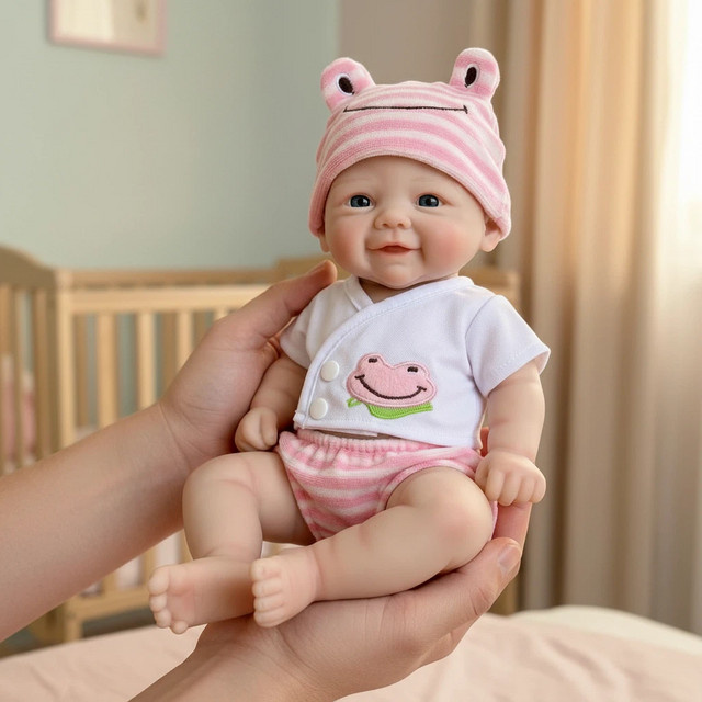 NPK Vivienne, Puppe aus Vollsilikon, 33cm, mit Schnuller - Bild 1
