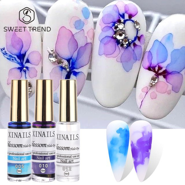 SWEET TREND Nagel-Gel-Lack Sommerblumen-Design, 3er-Set - Bild 1