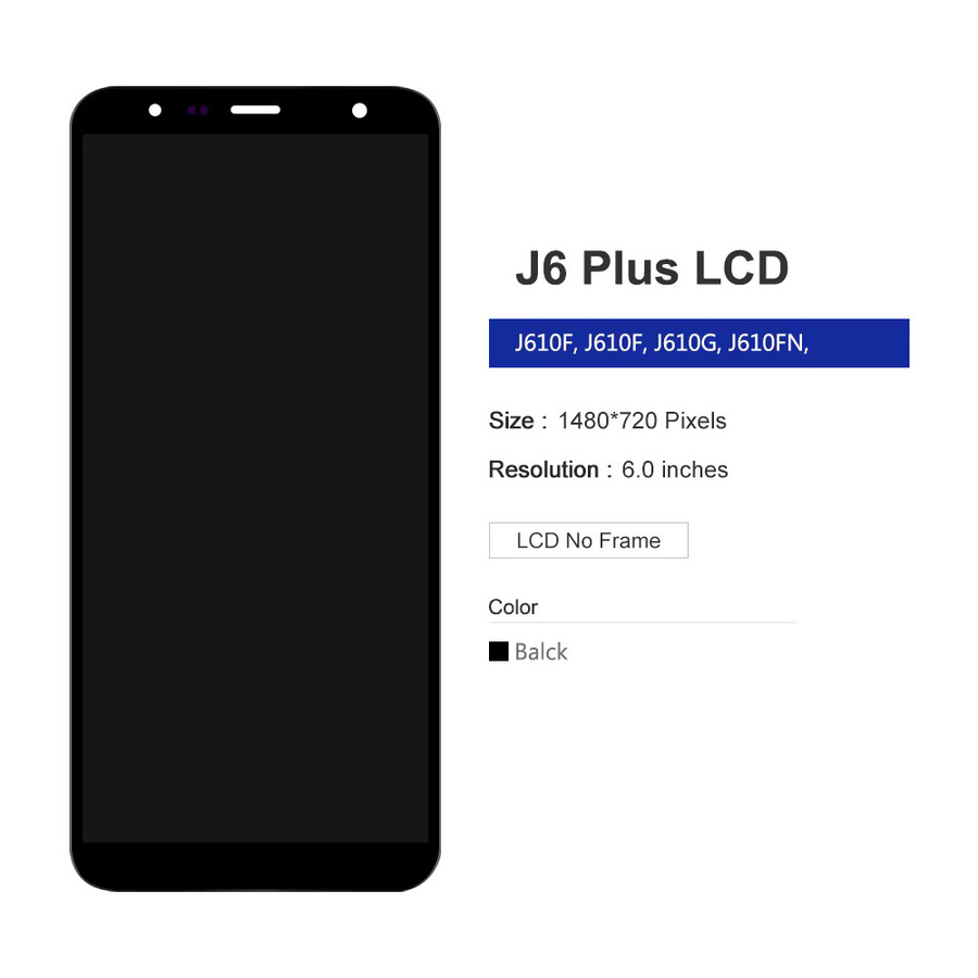 Samsung J6 Plus Display Ersatz LCD Bildschirm 6,0 Zoll in Schwarz - Bild 2