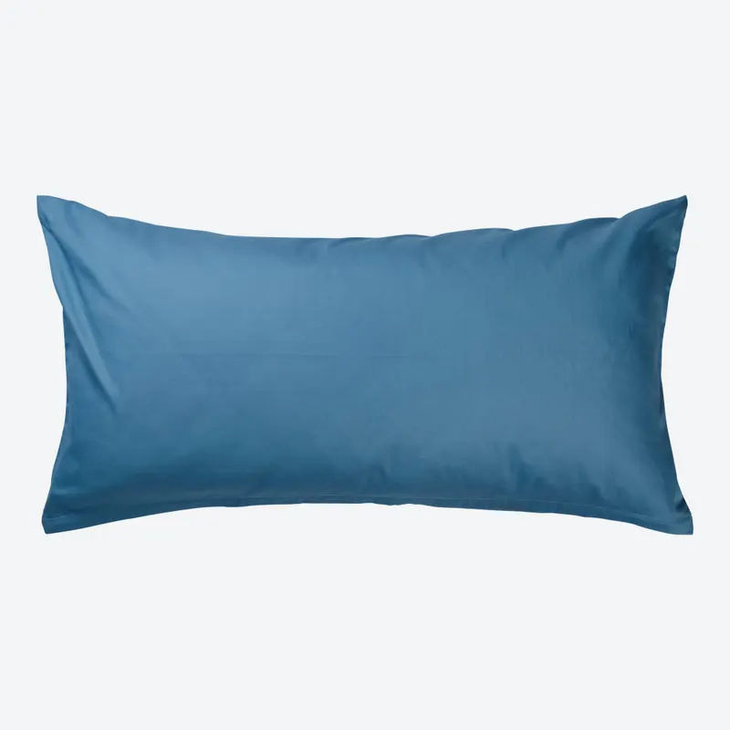 Home Im Kissenbezüge aus Mako-Satin aus 100% Baumwolle, 2er-Pack, Blau, B: 40 cm, L: 80 cm - Bild 3