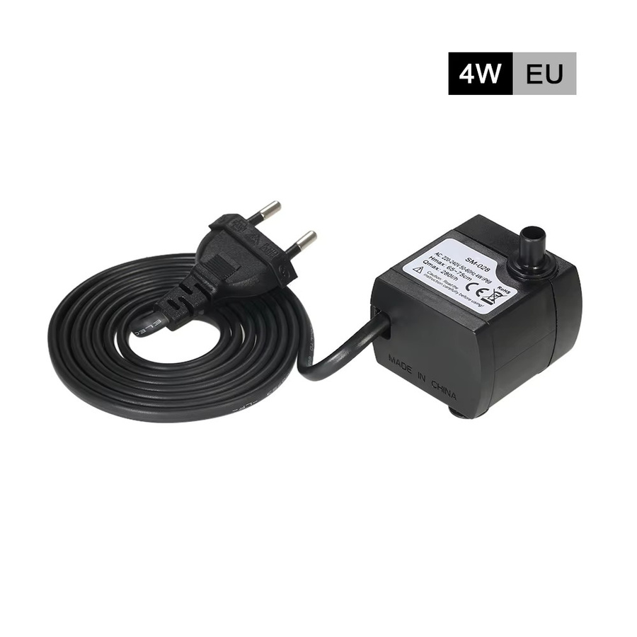 Schwarze 4W Tauchwasserpumpe mit 280l/h für Aquarien, Brunnen, Teich und Hydroponik-Systeme - Bild 3