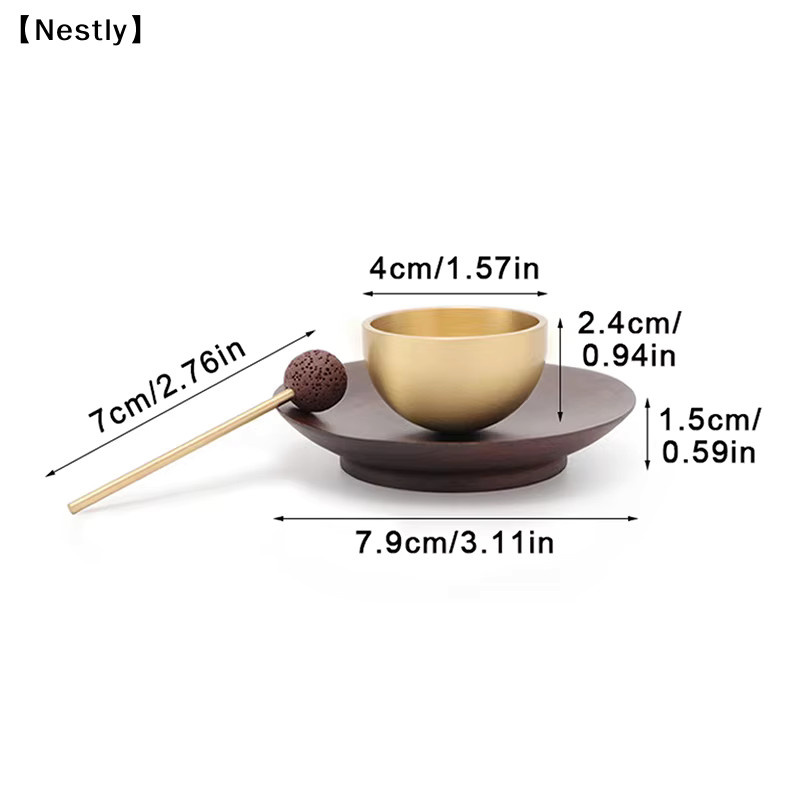 Nest Mini-Klangschale aus Metall in Gold für Meditation, Yoga und Chakra-Balance - Bild 5