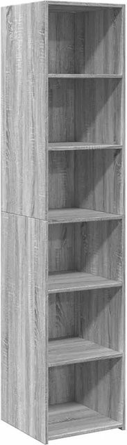 vidaXL Highboard in Grau Sonoma-Eiche aus Holzwerkstoff, B/T/H: 40 x 41 x 185 cm - Bild 1