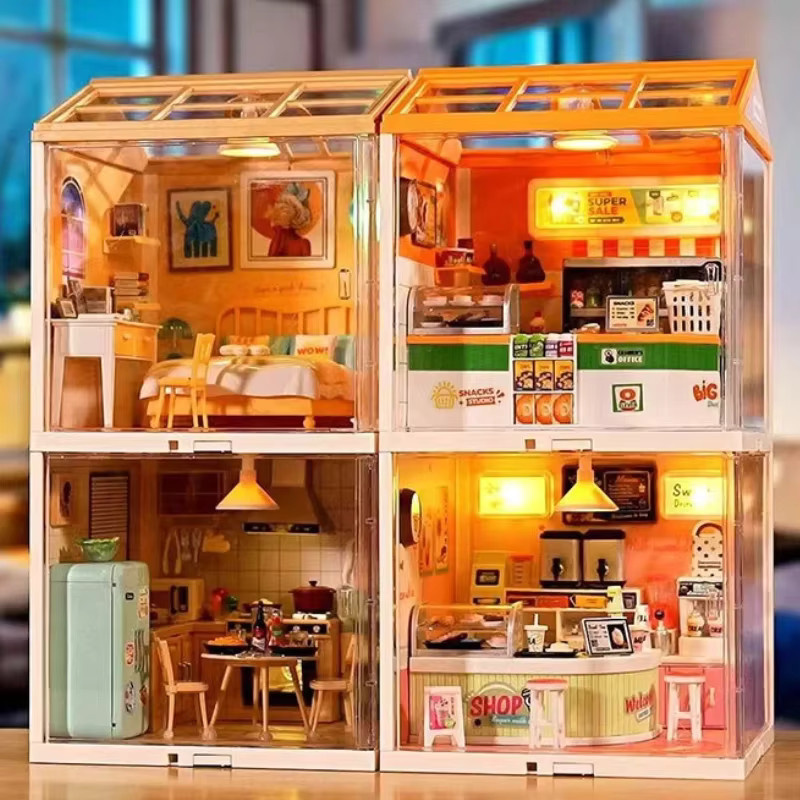 CONUSEA DIY Kinder-Bastelset Puppenhaus, mit Beleuchtung - Bild 2