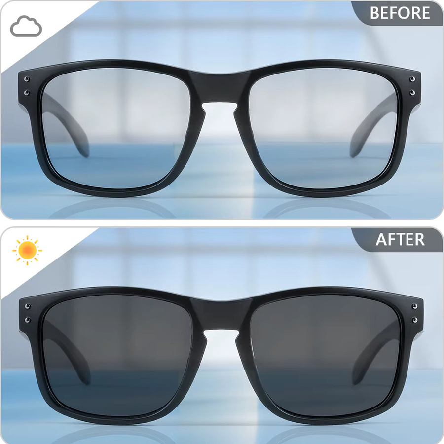 CRIXALIS Sonnenbrille, Vollrand, Square, Schwarz, Unisex, polarisiert, photochrom - Bild 4