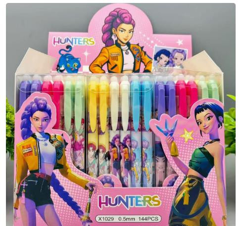 Yiran Gelstift Kpop Dämonenjäger mit schwarzer Tinte, 0,5 mm, nachfüllbar und einziehbar - Bild 3