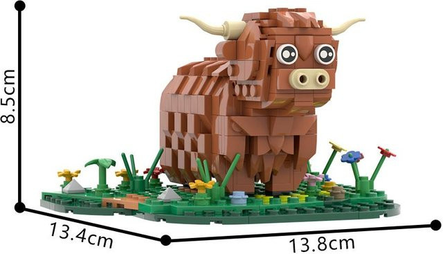 Gobricks MOC Hochlandrind Bausteine ab 14 Jahren - Bild 1