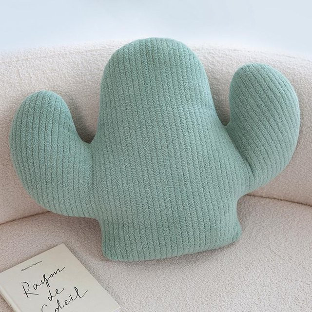 Yiran toy Streifiges Plüsch-Kissen in Grün für dein Sofa oder Zuhause - Bild 1
