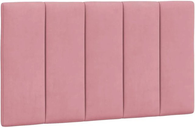 vidaXL Kopfteil-Kissen Hanko Rosa, gepolstertes Wandkissen aus Samt und Schaumstoff, Breite: 80 cm - Bild 1