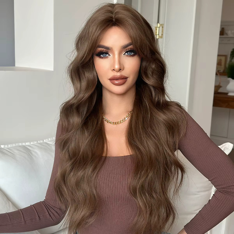 7JHH WIGS Perücke für Damen, braun, Body Wave, Kunsthaar - Bild 2