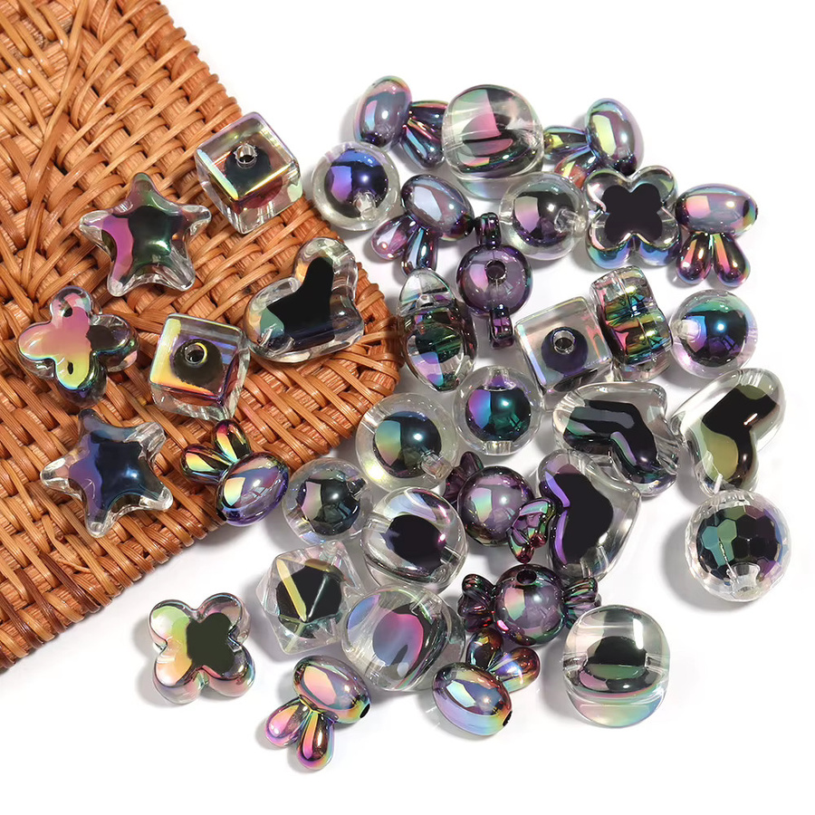 louleur Charms, Acryl, schwarz plattiert, Multi-Form, Unisex - Bild 2