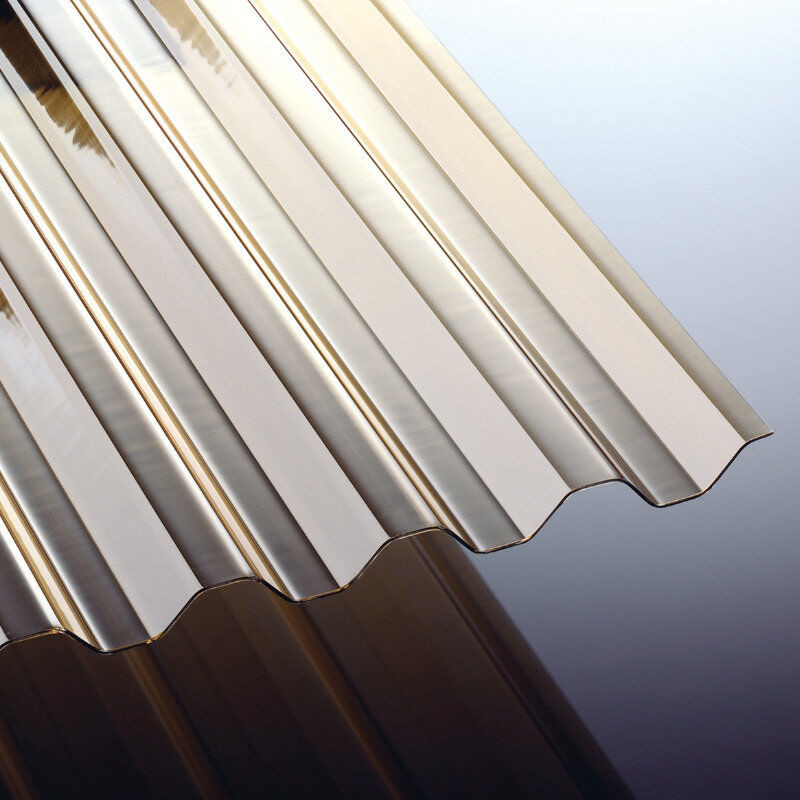 Lichtplatte PVC Spundwand NOVAKLAR T&J glatt in Bronze, Breite: 109 cm, Stärke: 1,2 mm - Bild 1