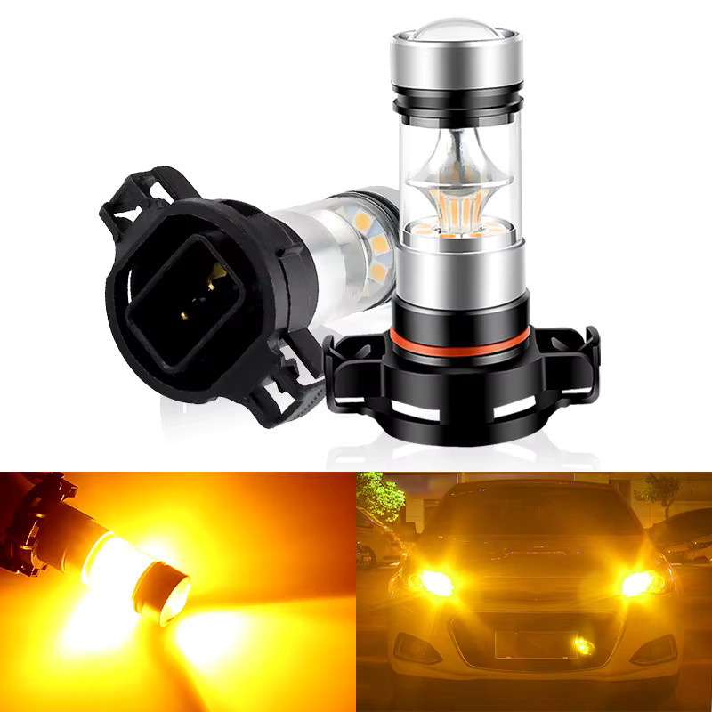APMATAUTO LED Nebellicht-Set PSX24W H16 Front DRL Glühbirnen in Weiß und Bernstein - Bild 5