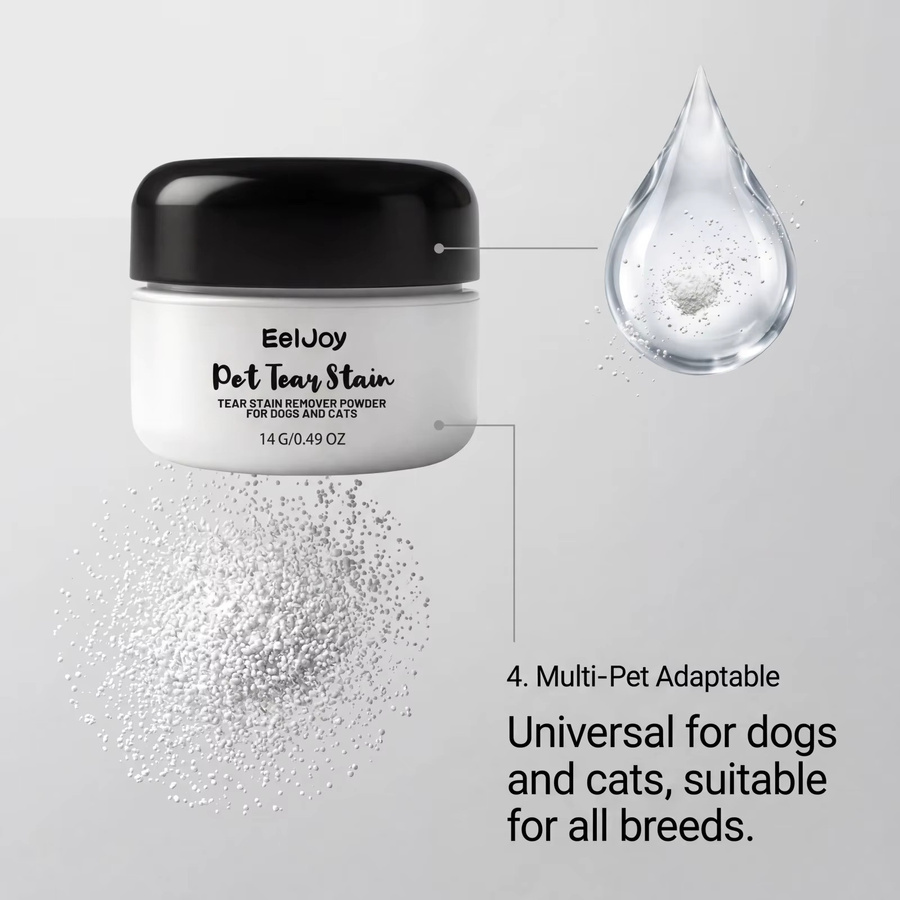 EelJoy Tränenflecken-Entfernungspulver für Hunde und Katzen, Farbe: Weiß - Bild 5