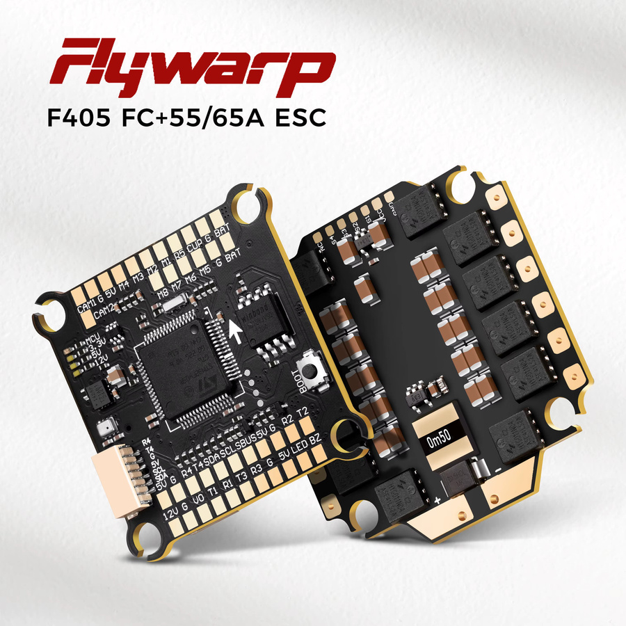 FlyWarp F4/F7 Flight Controller Stack mit 55A/65A 4in1 ESC und ICM42688 für FPV Drohnen und RC Flugzeuge, Farbe: Schwarz, Montageabstand: 30,5 x 30,5 mm - Bild 5