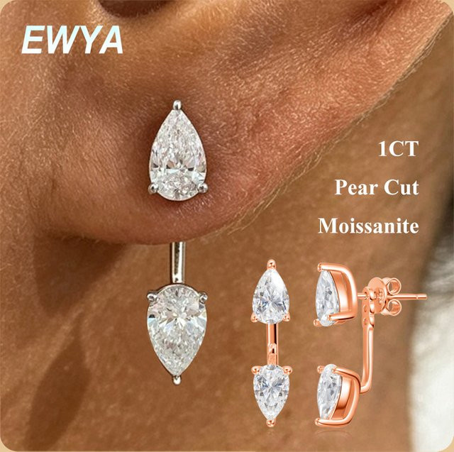 EWYA Ohrstecker Moissanit, 925 Silber, Damen - Bild 1