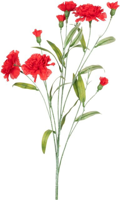 Kunstblumenstrauß Nelken von viva domo in Rot und Weiß - Bild 1