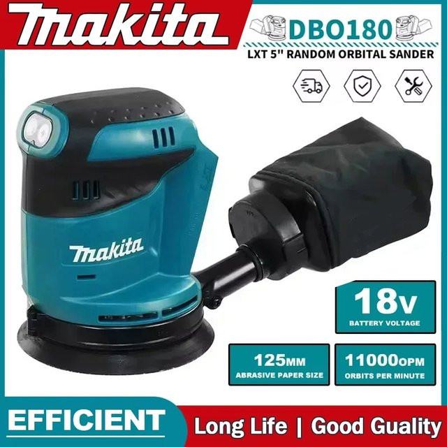 Makita DBO180Z 18V LXT Bürstenloser Akku-Exzenterschleifer für Holzbearbeitung, Schleifen und Polieren (ohne Akku und Ladegerät) - Bild 1