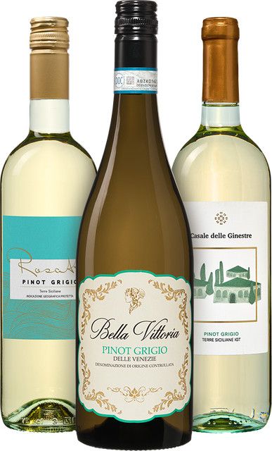 die Weinbörse Pinot Grigio Weißwein, Italien, 3 x 0,75 l - Bild 1