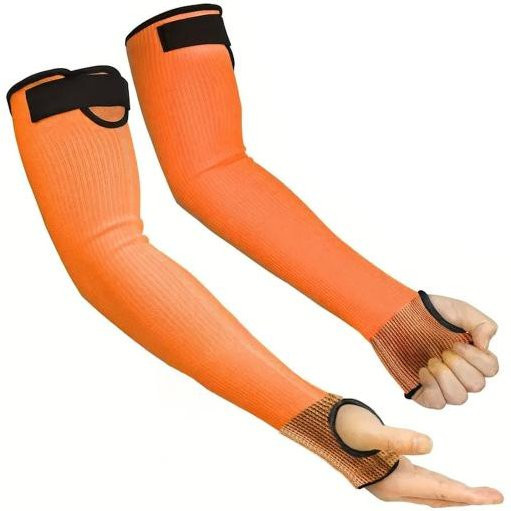 Schnittfeste Armstulpen von queenana mit Daumenlöchern aus HPPE-Fasern, atmungsaktiv und verstellbar, Unisex - Bild 1